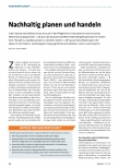 Vorschauseite 1: Nachhaltig planen und handeln