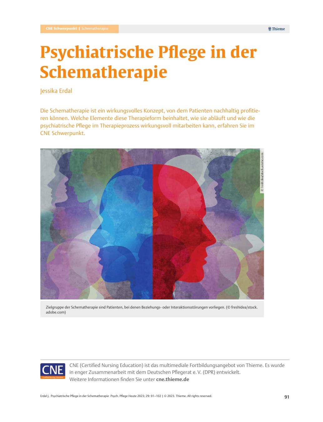 Vorschauseite 1: Psychiatrische Pflege in der Schematherapie