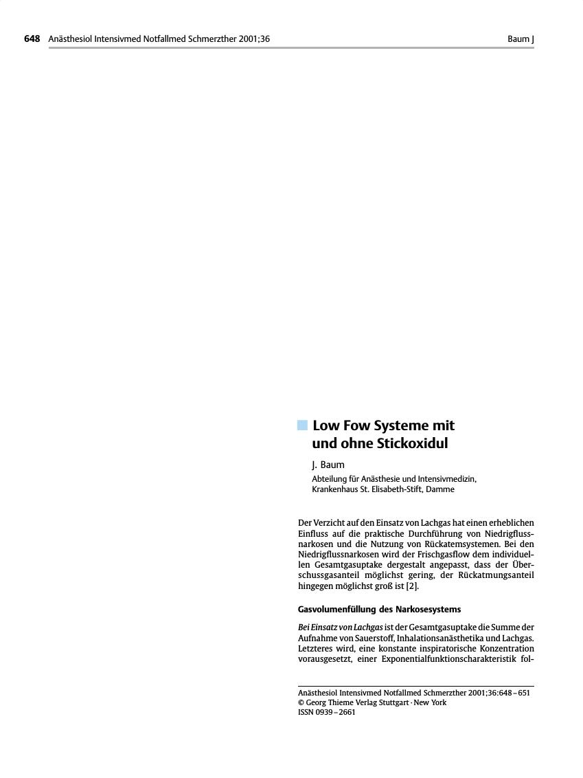 Vorschauseite 1: Low Fow Systeme mit und ohne Stickoxidul