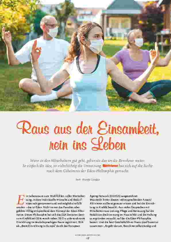 Vorschauseite 1: Raus aus der Einsamkeit, rein ins Leben.