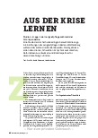 Vorschauseite 1: Aus der Krise lernen