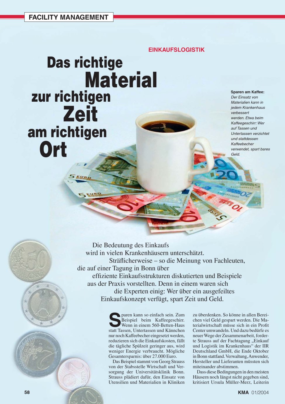 Vorschauseite 1: Das richtige Material zur richtigen Zeit am richtigen Ort