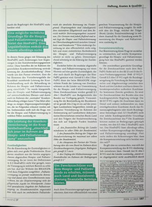 Vorschauseite 4: Rechtliche Zuständigkeiten) für die Hospizund Palliatiwersorgung1