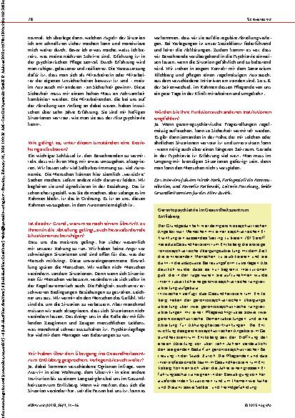 Vorschauseite 3: „Die Gerontopsychiatrie ist ein Angebot zur Entlastung“