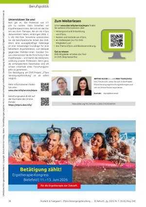 Vorschauseite 3: Unterstützen Sie uns! ETpro-Versorgungsforschung