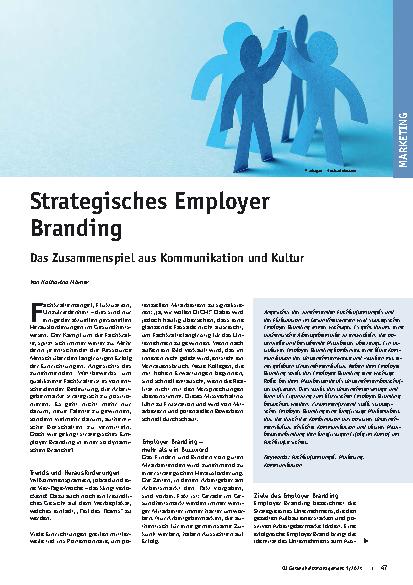 Vorschauseite 1: Strategisches Employer Branding: Das Zusammenspiel aus Kommunikation und Kultur