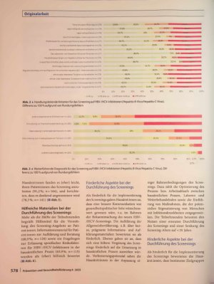 Vorschauseite 5: Screening auf Hepatitis-B-Virus (HBV-) und Hepatitis-C-Virus (HCV)-lnfektionen in hausärztlichen Praxen - eine quantitative Umfrage in Niedersachsen