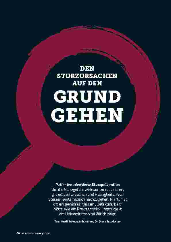 Vorschauseite 1: DEN STURZURSACHEN AUF DEN GRUND GEHEN