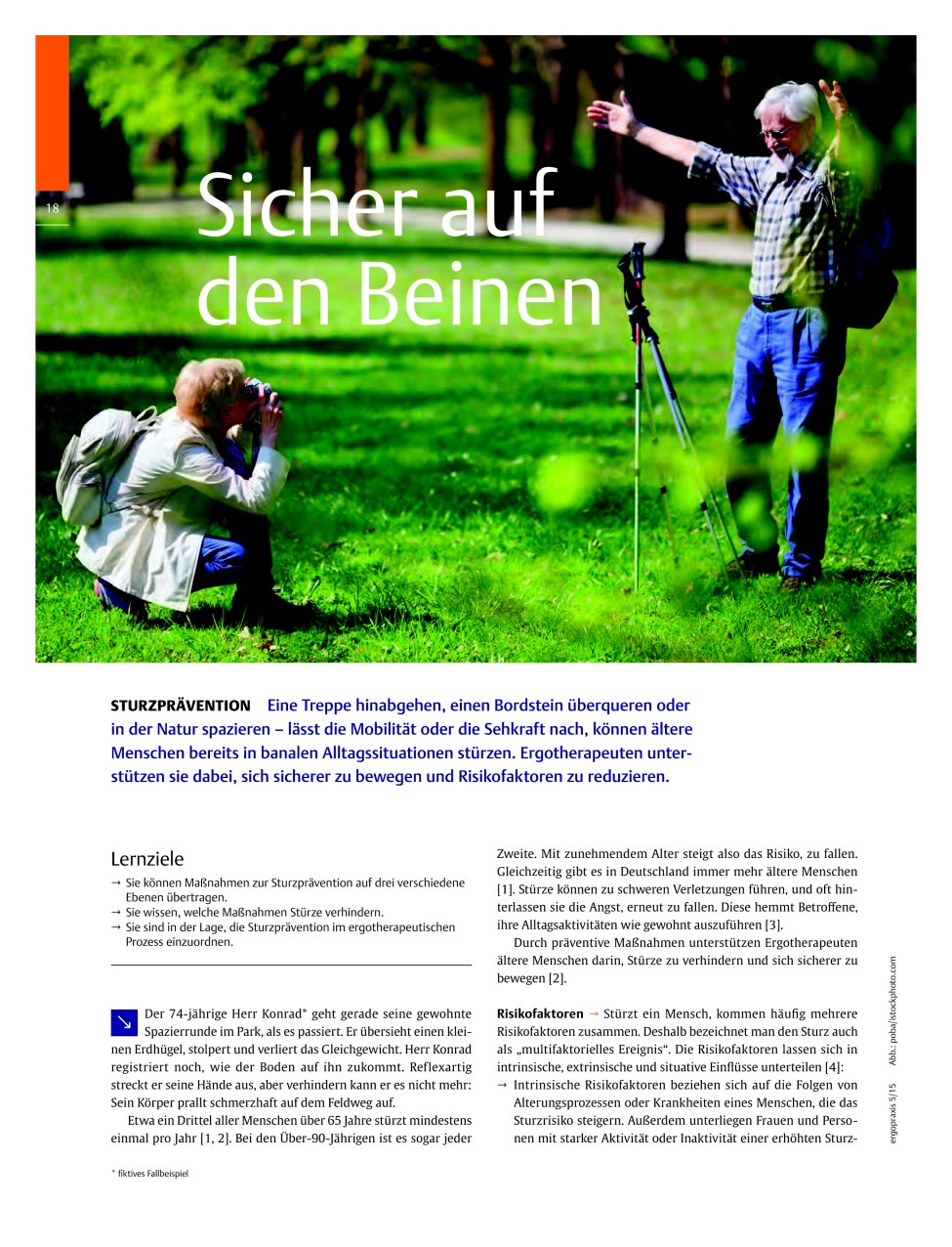 Vorschauseite 1: Sicher auf den Beinen ? Sturzprävention
