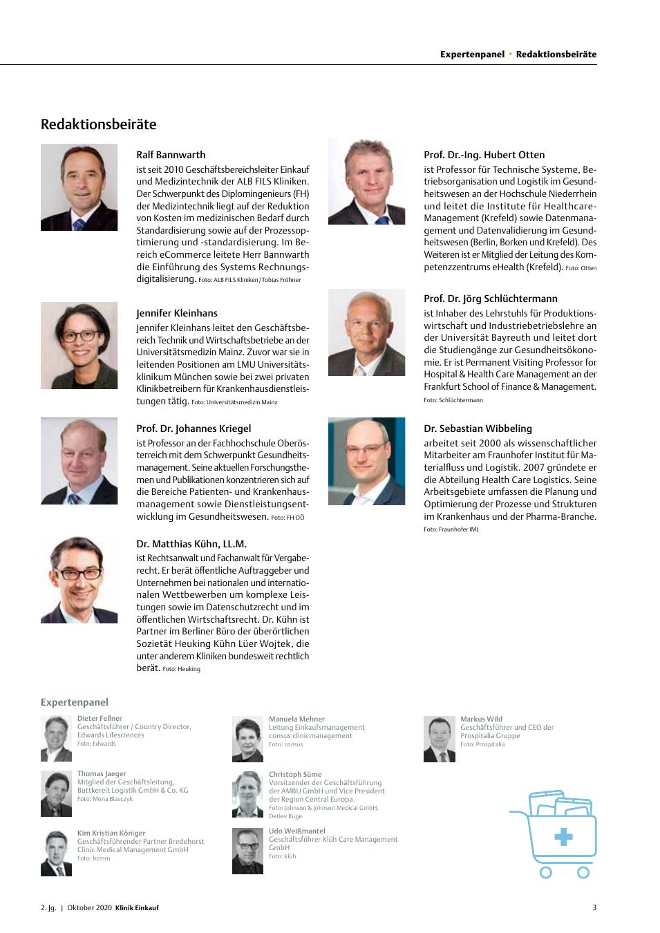 Vorschauseite 1: Redaktionsbeirat und Expertenpanel