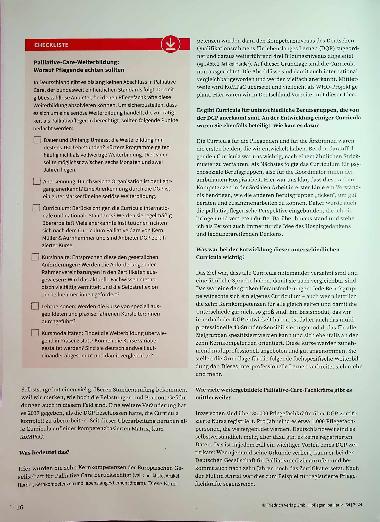 Vorschauseite 3: „Wir haben an die Idee geglaubt“ Weiterbildung Palliative Care - Historie, Entwicklungen, Zukunftsaussichten