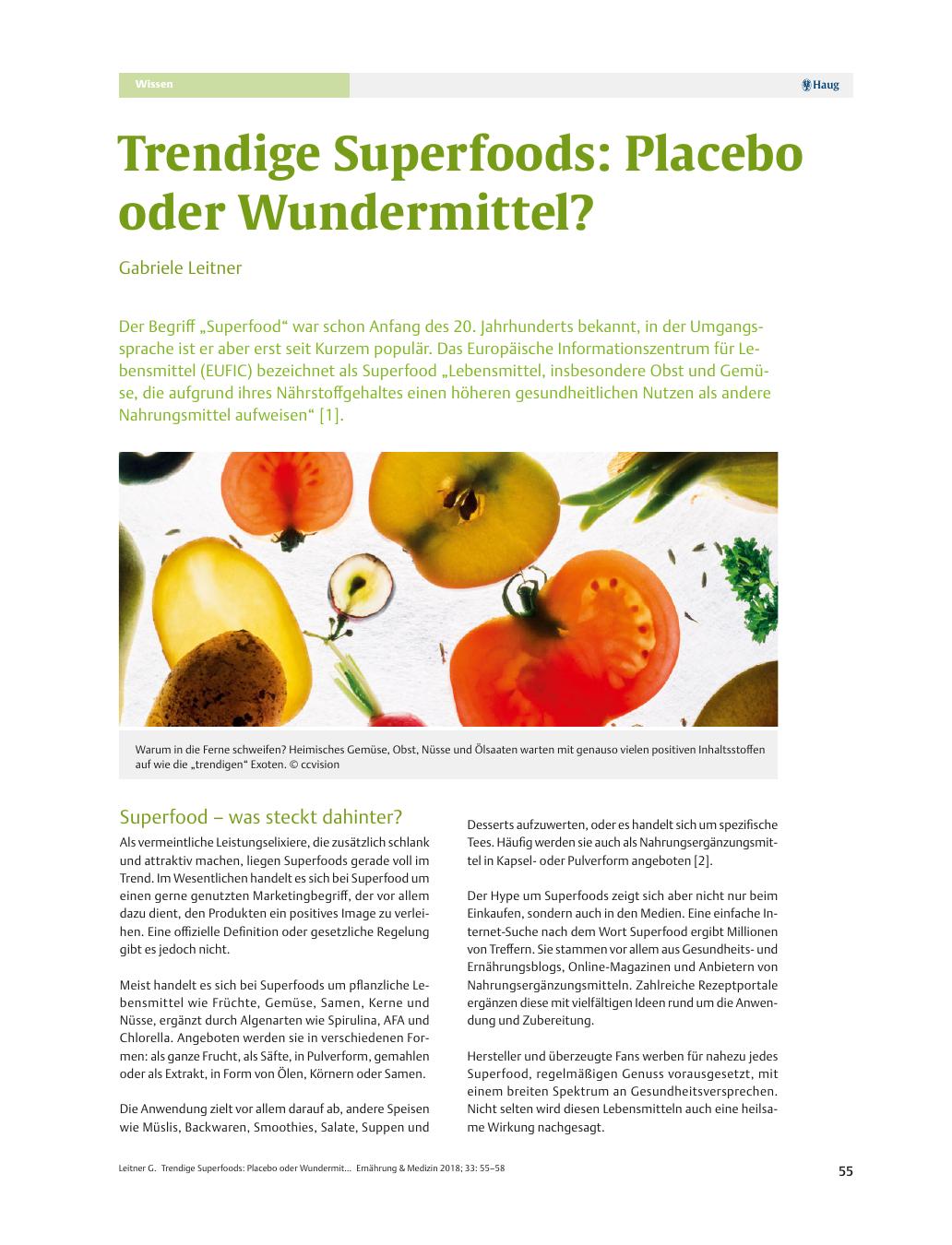 Vorschauseite 1: Trendige Superfoods: Placebo oder Wundermittel?