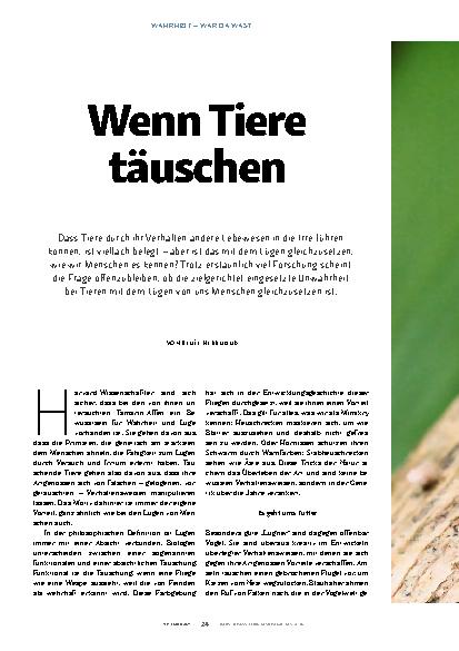Vorschauseite 1: Wenn Tiere täuschen