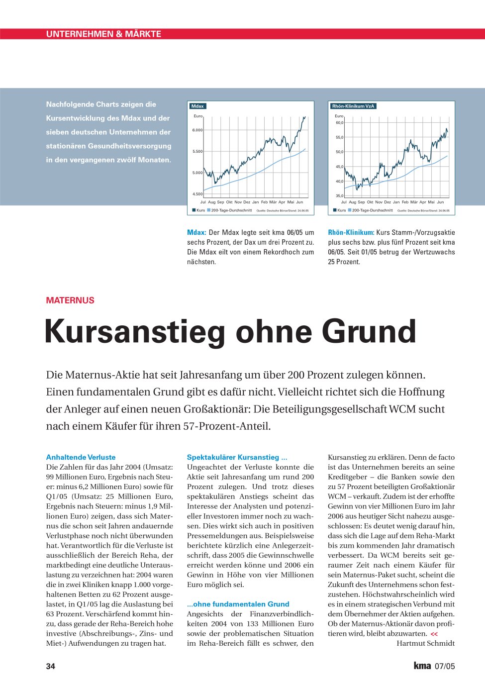 Vorschauseite 1: Kursanstieg ohne Grund