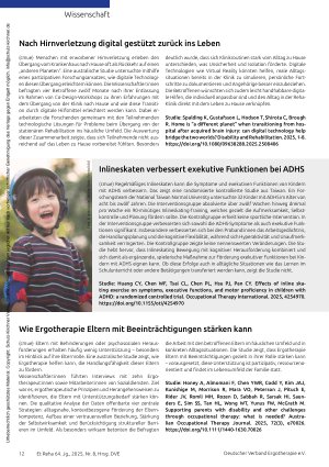 Vorschauseite 1: Nach Hirnverletzung digital gestützt zurück ins Leben