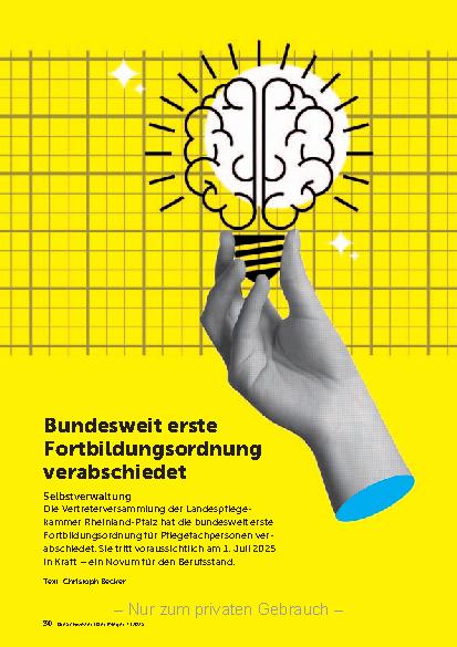 Vorschauseite 1: Bundesweit erste Fortbildungsordnung verabschiedet