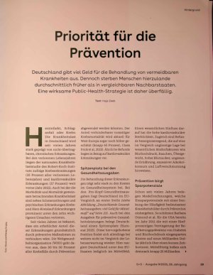 Vorschauseite 2: Priorität für die Prävention