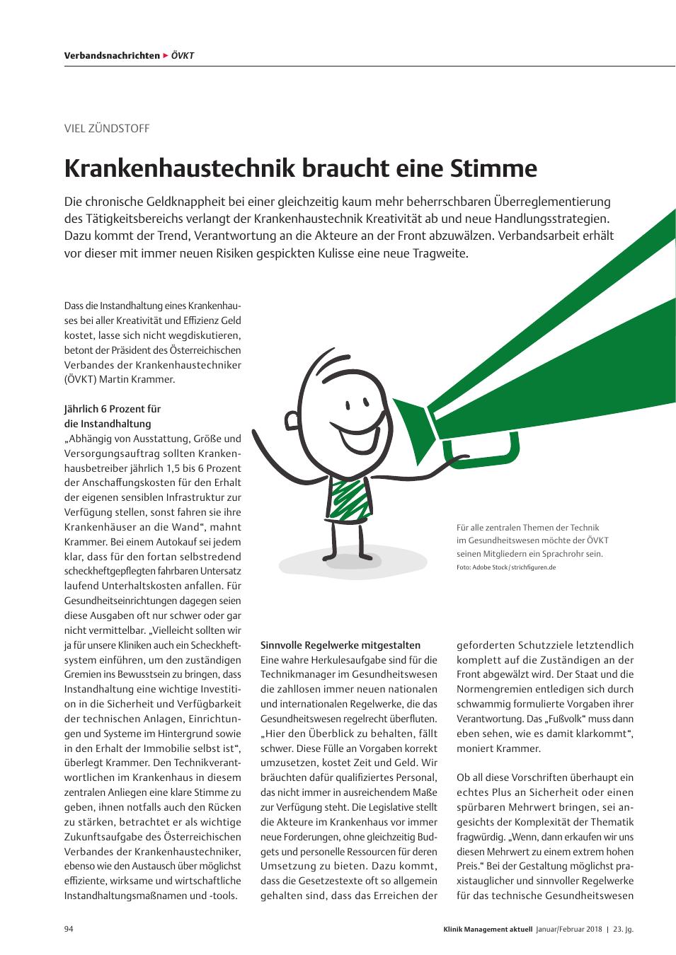 Vorschauseite 1: Viel Zündstoff: Krankenhaustechnik braucht eine Stimme