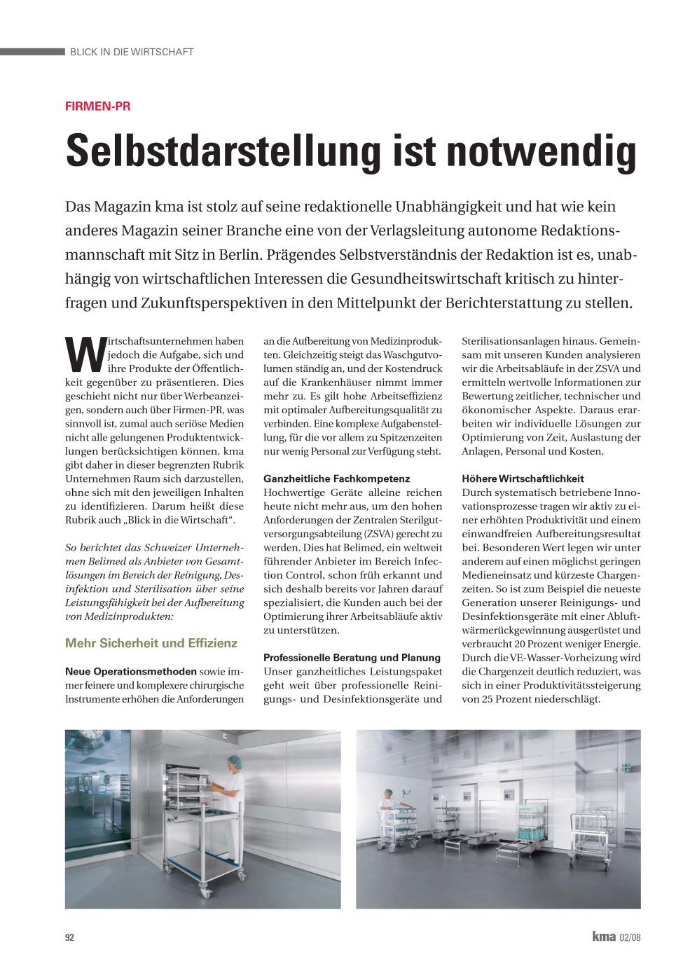 Vorschauseite 1: Selbstdarstellung ist notwendig