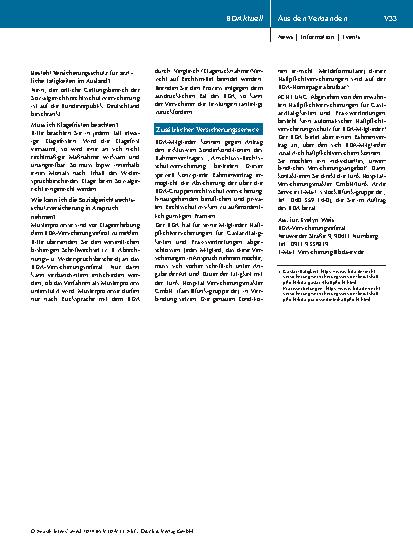 Vorschauseite 4: Berufsrechtsschutzversicherung für BDA-Mitglieder