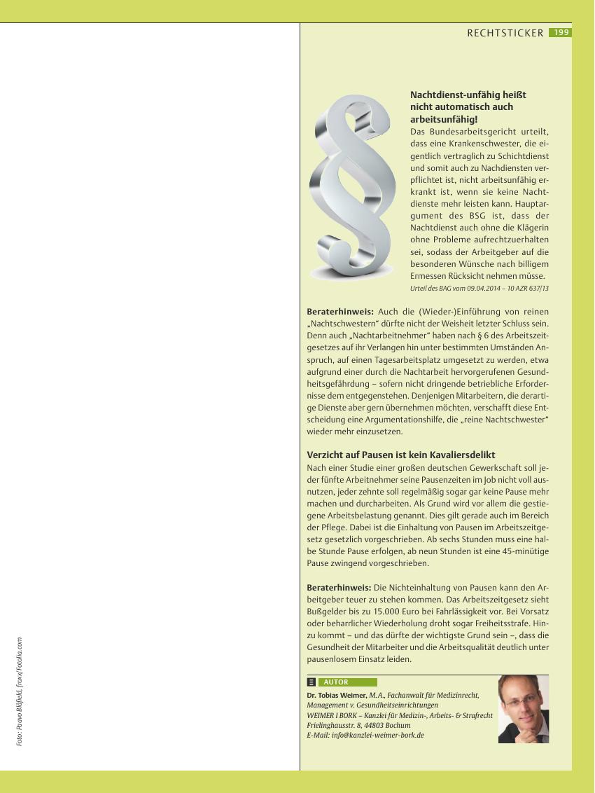 Vorschauseite 1: Rechtsticker