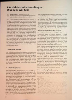 Vorschauseite 1: Plötzlich Inklusionsbeauftragter. Was nun? Was tun?