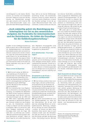 Vorschauseite 4: Neue DGUV Vorschrift 2 Zwischen Fortschritt und Alltagspraxis – ein Zwiegespräch