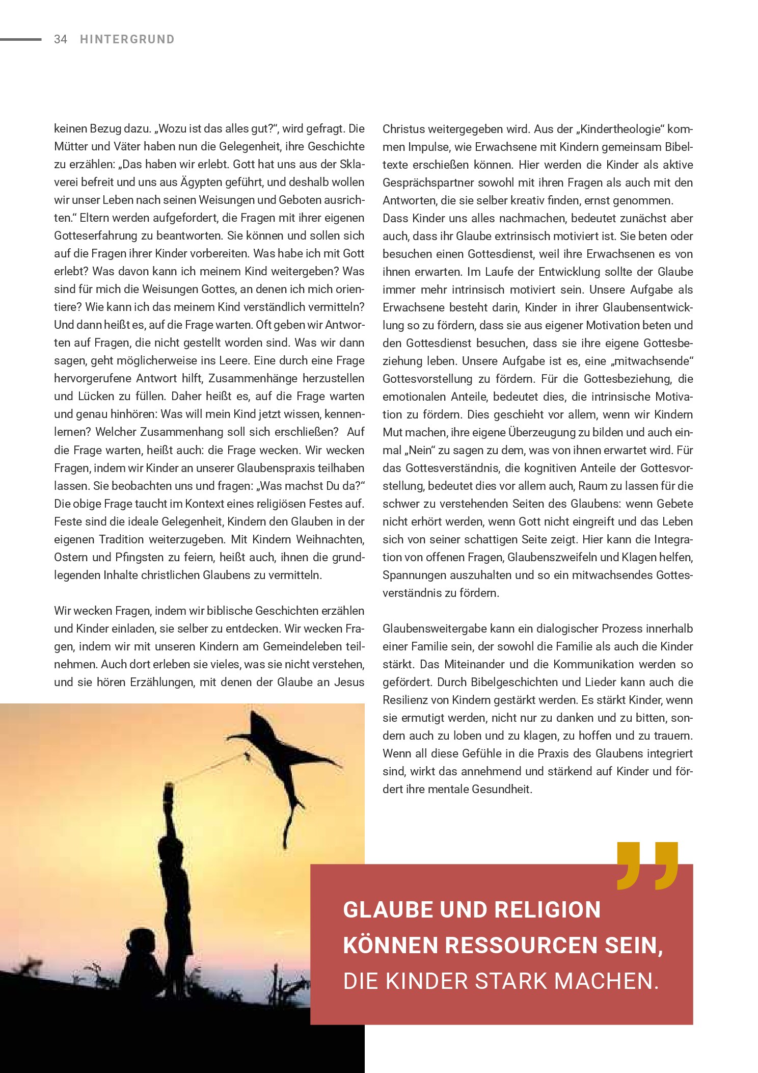 Vorschauseite 2: Familien und Kinder stärken durch die Weitergabe des Glaubens