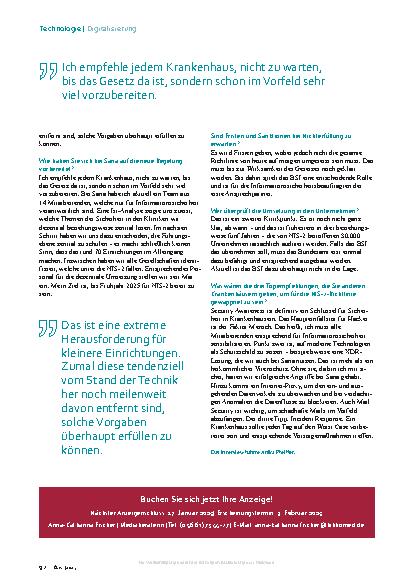 Vorschauseite 3: NHS-2-Richtlinie Was die EU von Kliniken fordert