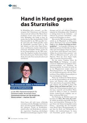 Vorschauseite 1: Hand in Hand gegen das Sturzrisiko
