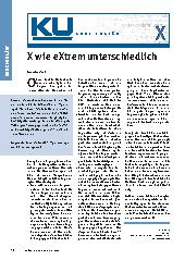 Vorschauseite 1: X wie extrem unterschiedlich