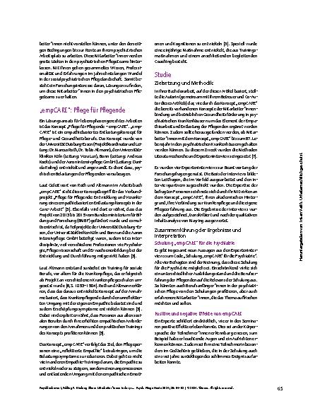 Vorschauseite 2: Bindung älterer Mitarbeiter*innen in der psychiatrischen Pflege