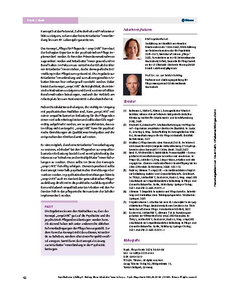 Vorschauseite 5: Bindung älterer Mitarbeiter*innen in der psychiatrischen Pflege