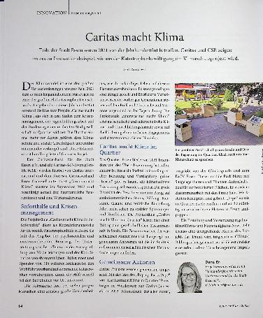 Vorschauseite 1: Caritas macht Klima.