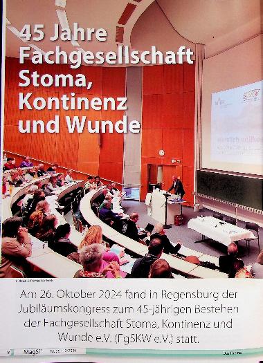 Vorschauseite 1: 45 Jahre Fachgesellschaft Stoma, Kontinenz und Wunde