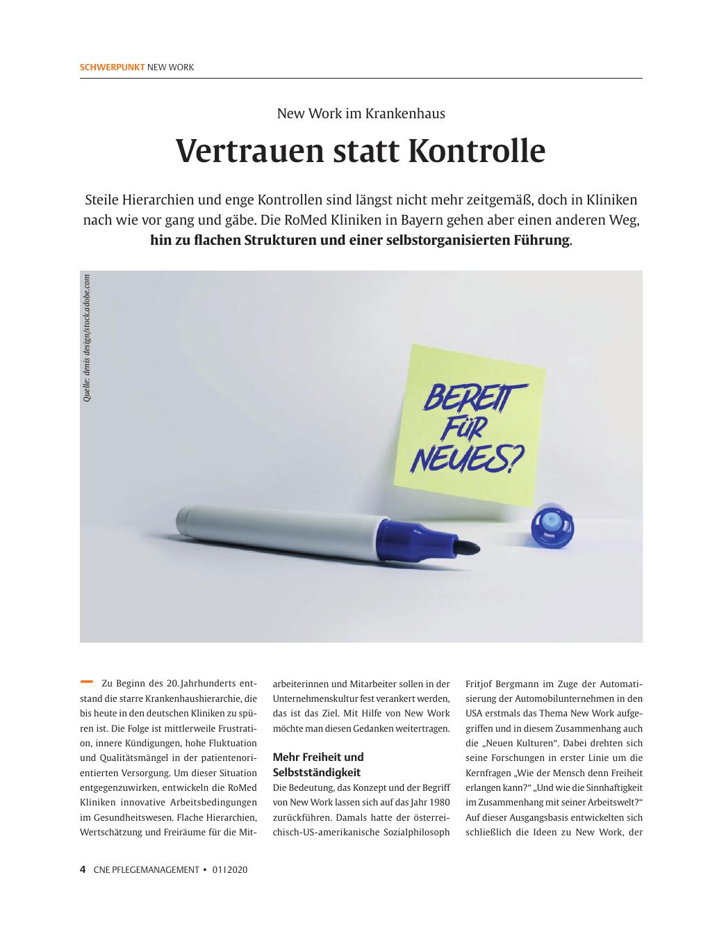Vorschauseite 1: Vertrauen statt Kontrolle