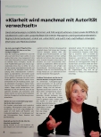 Vorschauseite 1: "Klarheit wird manchmal mit Autorität verwechselt. "