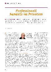 Vorschauseite 1: Professionell handeln im Privaten