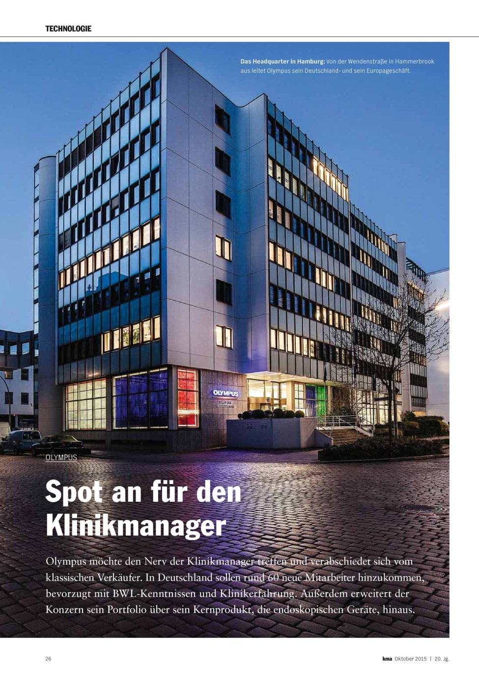 Vorschauseite 1: Spot an für den Klinikmanager