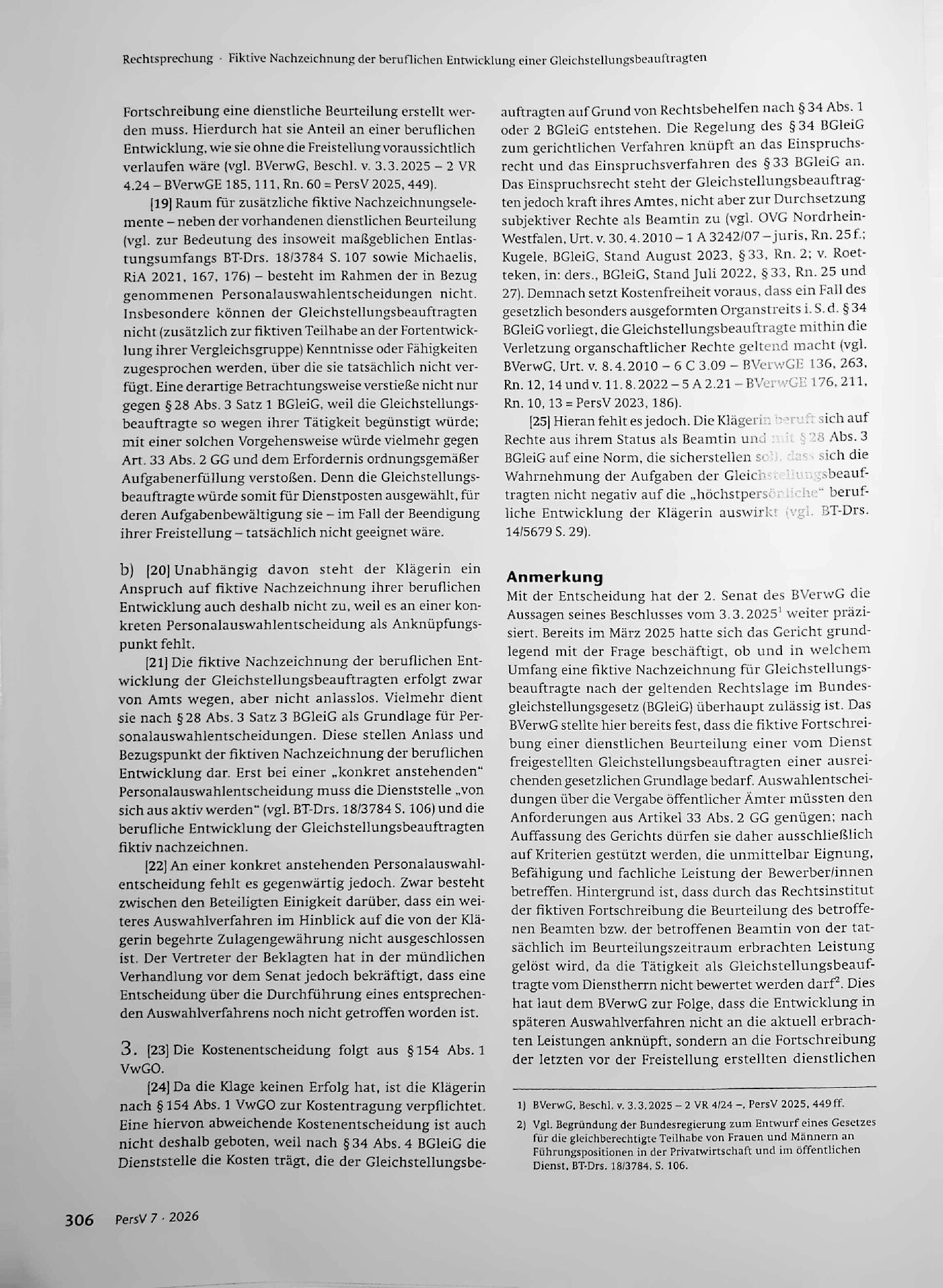 Vorschauseite 3: Fiktive Nachzeichnung der beruflichen Entwicklung einer Gleichstellungsbeauftragten