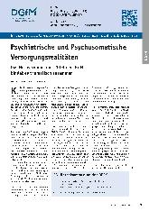 Vorschauseite 1: Psychiatrische und Psychosomatische Versorgungsrealitäten