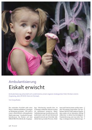 Vorschauseite 1: Ambulantisierung. Eiskalt erwischt