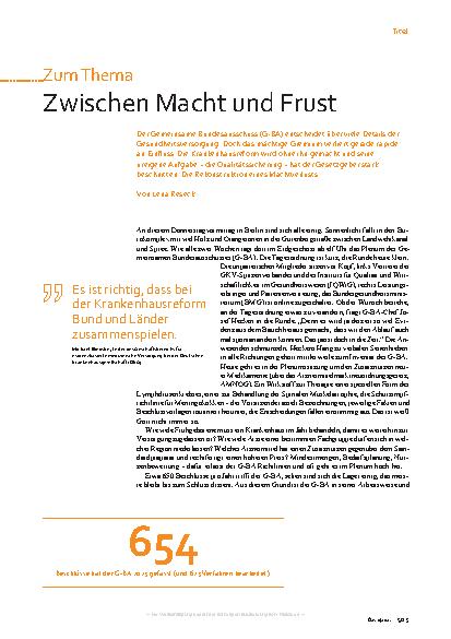 Vorschauseite 1: Zwischen Macht und Frust