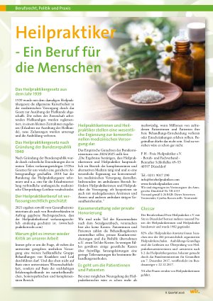 Vorschauseite 1: Heilpraktiker - Ein Beruf für die Menschen