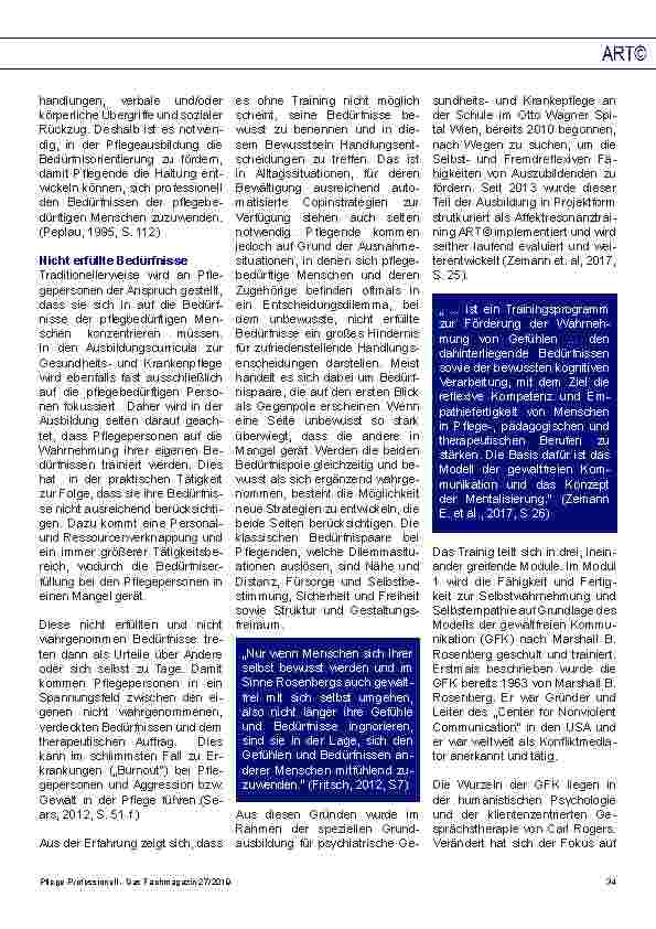 Vorschauseite 2: Bedürfniswahrnehmung in der Pflegeausbildung durch Selbstempathie