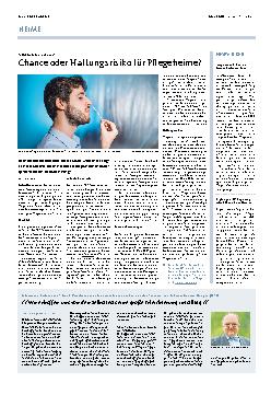 Vorschauseite 1: Chance oder Haftungsrisiko für Pflegeheime?