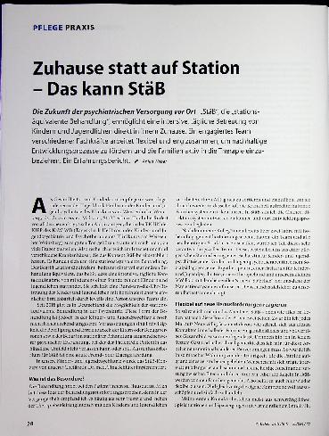 Vorschauseite 1: Zuhause statt auf Station - Das kann StäB