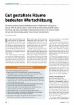Vorschauseite 1: Gut gestaltete Räume bedeuten Wertschätzung.
