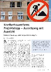 Vorschauseite 1: Krankenhausreform: Projektstopp - Aussetzung mit Aussicht. Warum ein Baustopp neue Perspektiven ermöglicht.