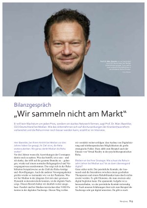 Vorschauseite 1: Bilanzgespräch „Wir sammeln nicht am Markt“